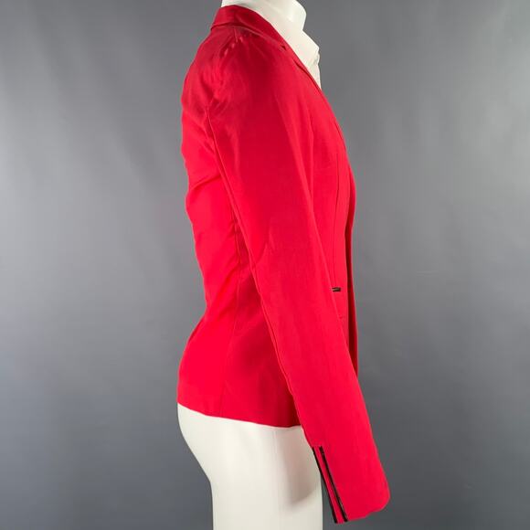 ROBERTO CAVALLI Size 38 Red Raspberry Wool Blend Sport Coat - Picture 3 of 10